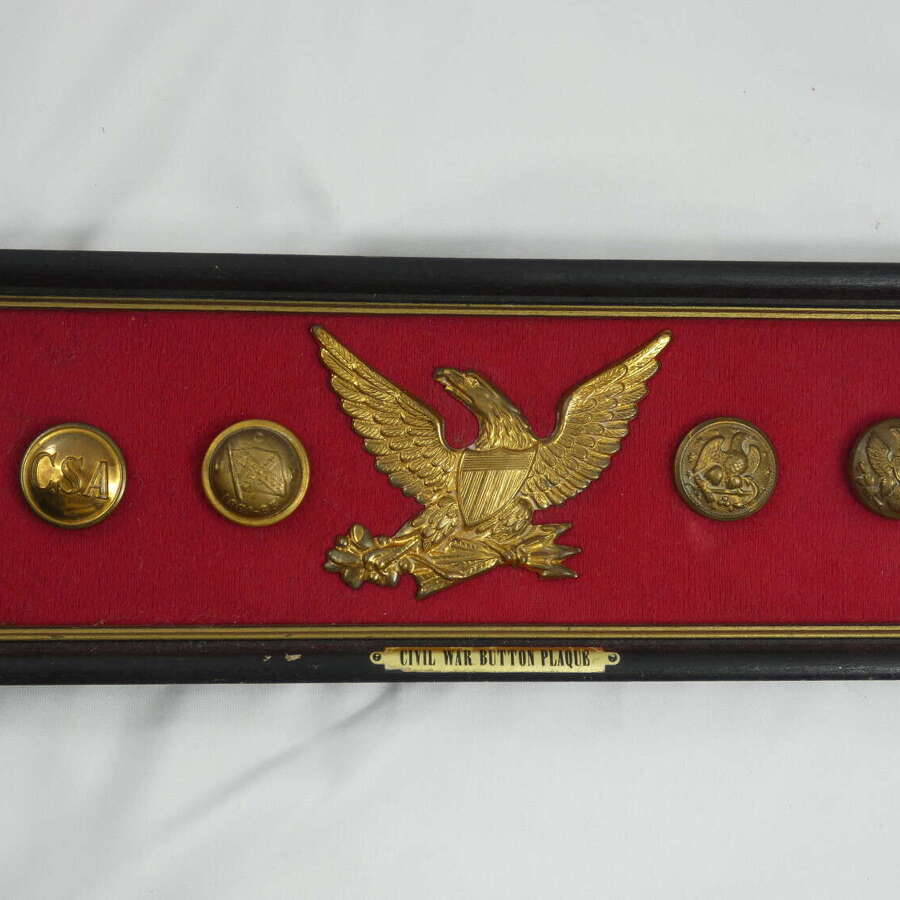 Civil War American Button Plaque