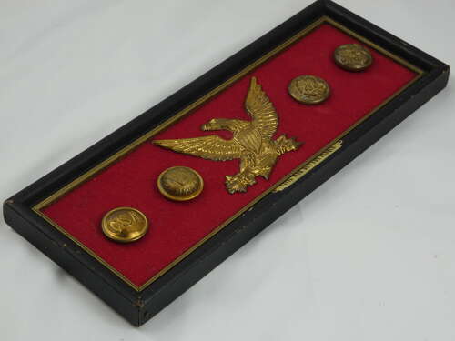 Civil War American Button Plaque