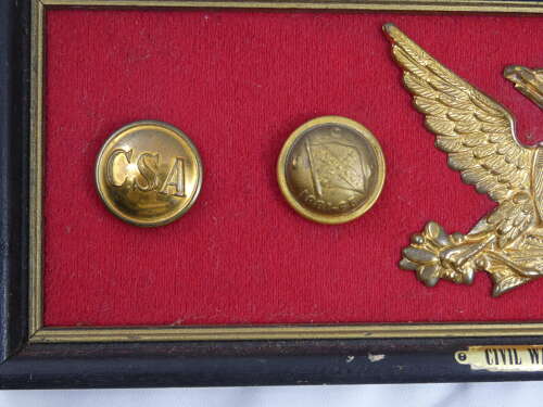 Civil War American Button Plaque