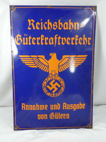 German Reichsbahn Wall Sign