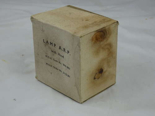 WW2 British Black - Out A.R.P. Lamp With Original Box