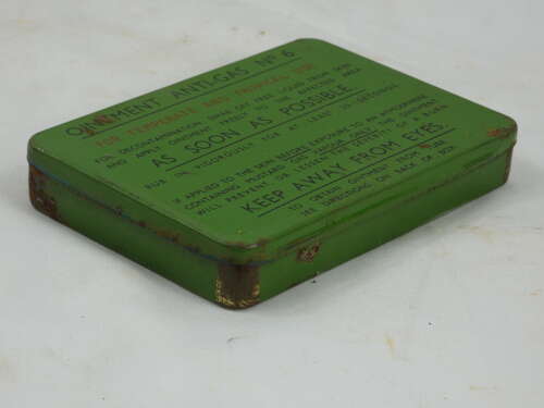 Post War Rare Tin Of British Anti - Gas Ointment No6 Tubes