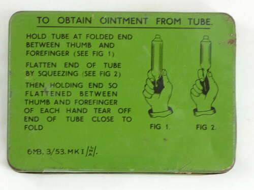 Post War Rare Tin Of British Anti - Gas Ointment No6 Tubes