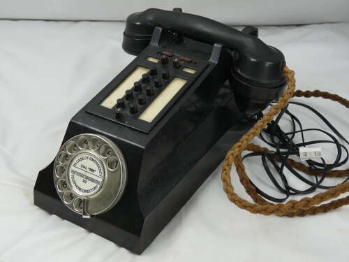 Antique 1930s Rare Crocodile Longcase Telephone