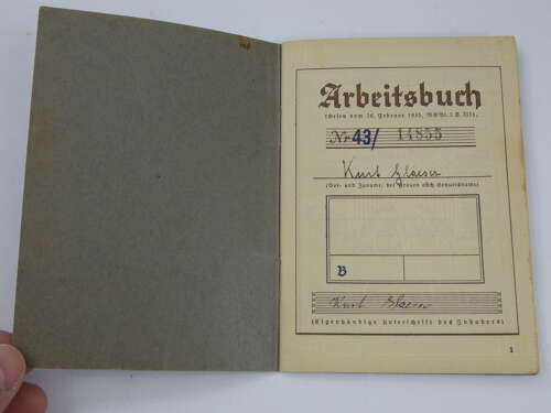 WW2 German Arbeitsbuch