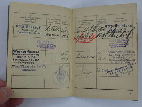 WW2 German Arbeitsbuch