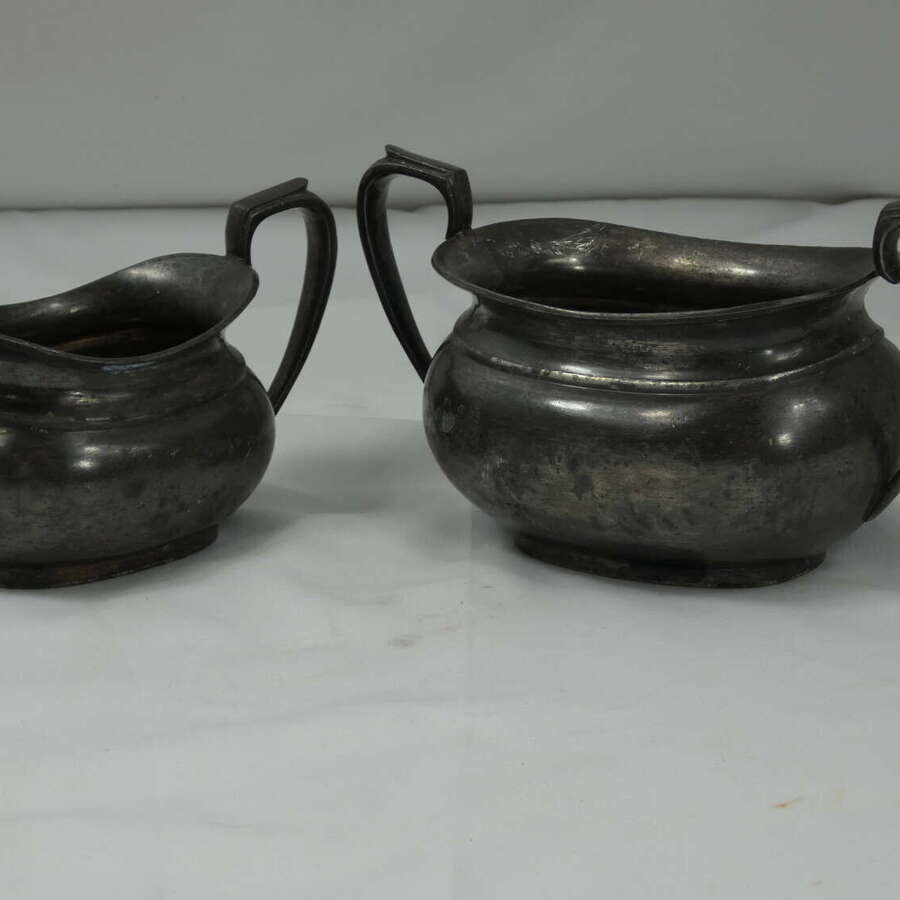 Third Reich Sugar Bowl And Milk Jug Dated 1938