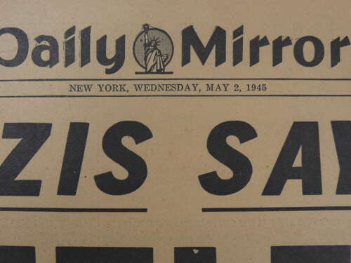 WW2 Daily Mirror, Hitler Dead