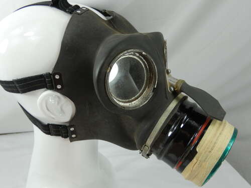 WW2 British Civilian Gas Mask With Canvas Carry Bag