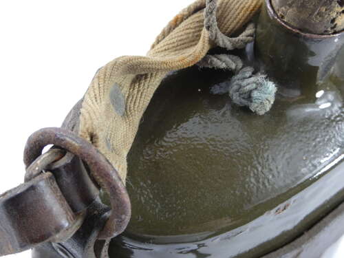 WW1 British Army Water Bottle With Its Leather Cradle