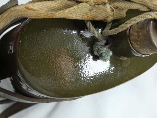 WW1 British Army Water Bottle With Its Leather Cradle