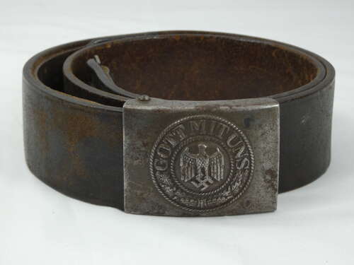 WW2 German Heer Army Belt And Belt Buckle