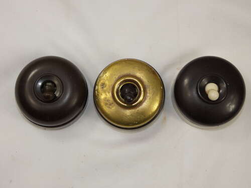 WW2 British Set Of 3 Early War Light Switches