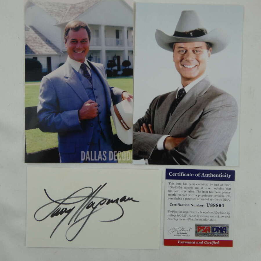 Larry Hagman Signed Autograph