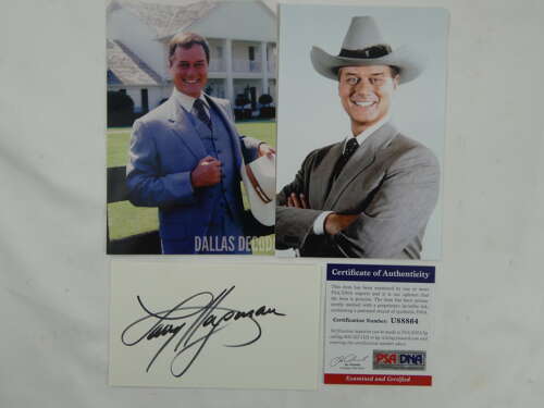 Larry Hagman Signed Autograph