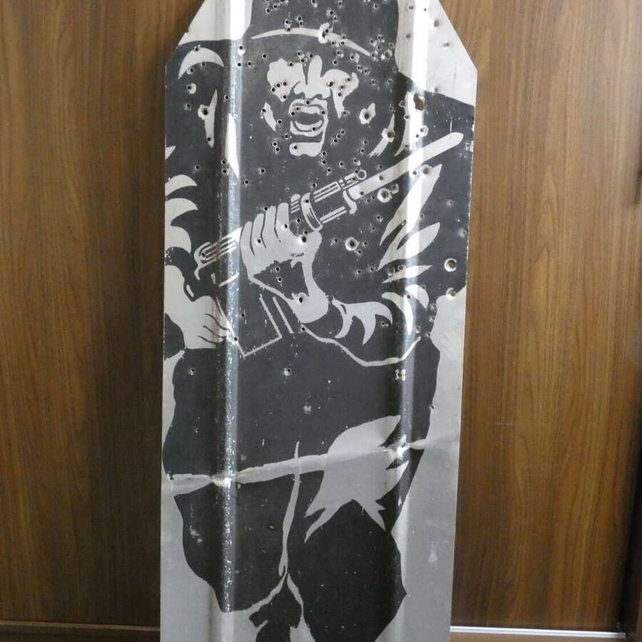 Army Target With Bullet Holes