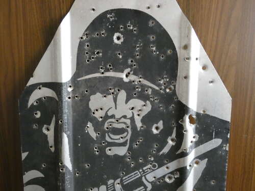 Army Target With Bullet Holes