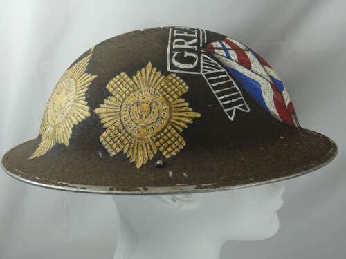 WW2 British Helmet With Art Work