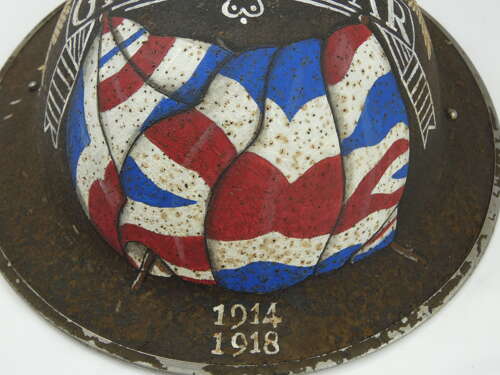 WW2 British Helmet With Art Work
