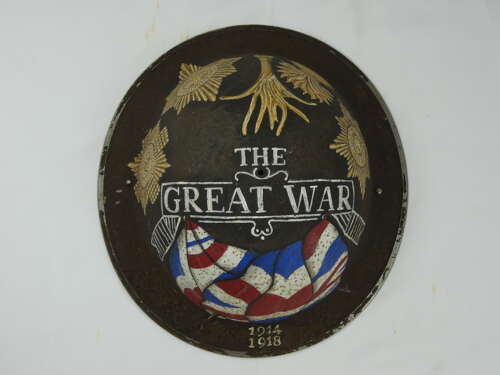 WW2 British Helmet With Art Work