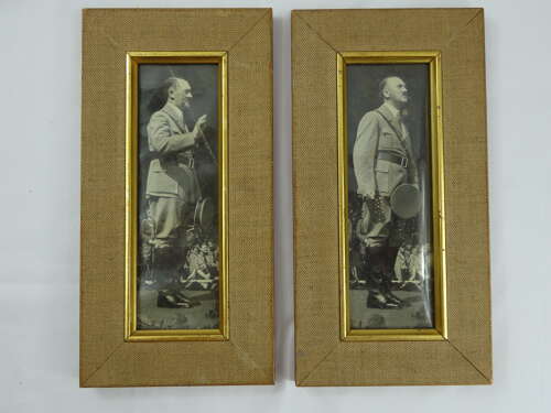 WW2 Adolf Hitler Framed Photos x 2